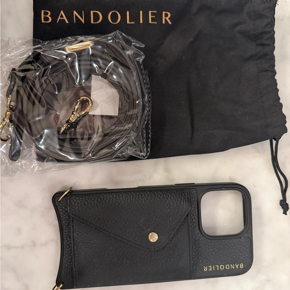 Bandolier Hailey iPhone 16 Pro Max Black Phone Case with Strap